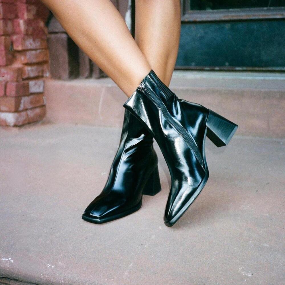 Jeffrey Campbell Sherpal-2 Boots in Black Leather
